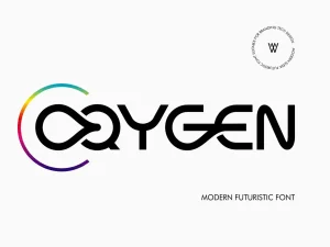 Oqygen - Futuristic Font For Logo Branding